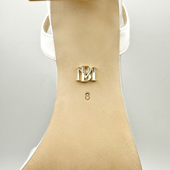 Badgley Mischka Womens Carli Heeled Sandals US 8 White Tulle Bow EUC - Picture 13 of 14